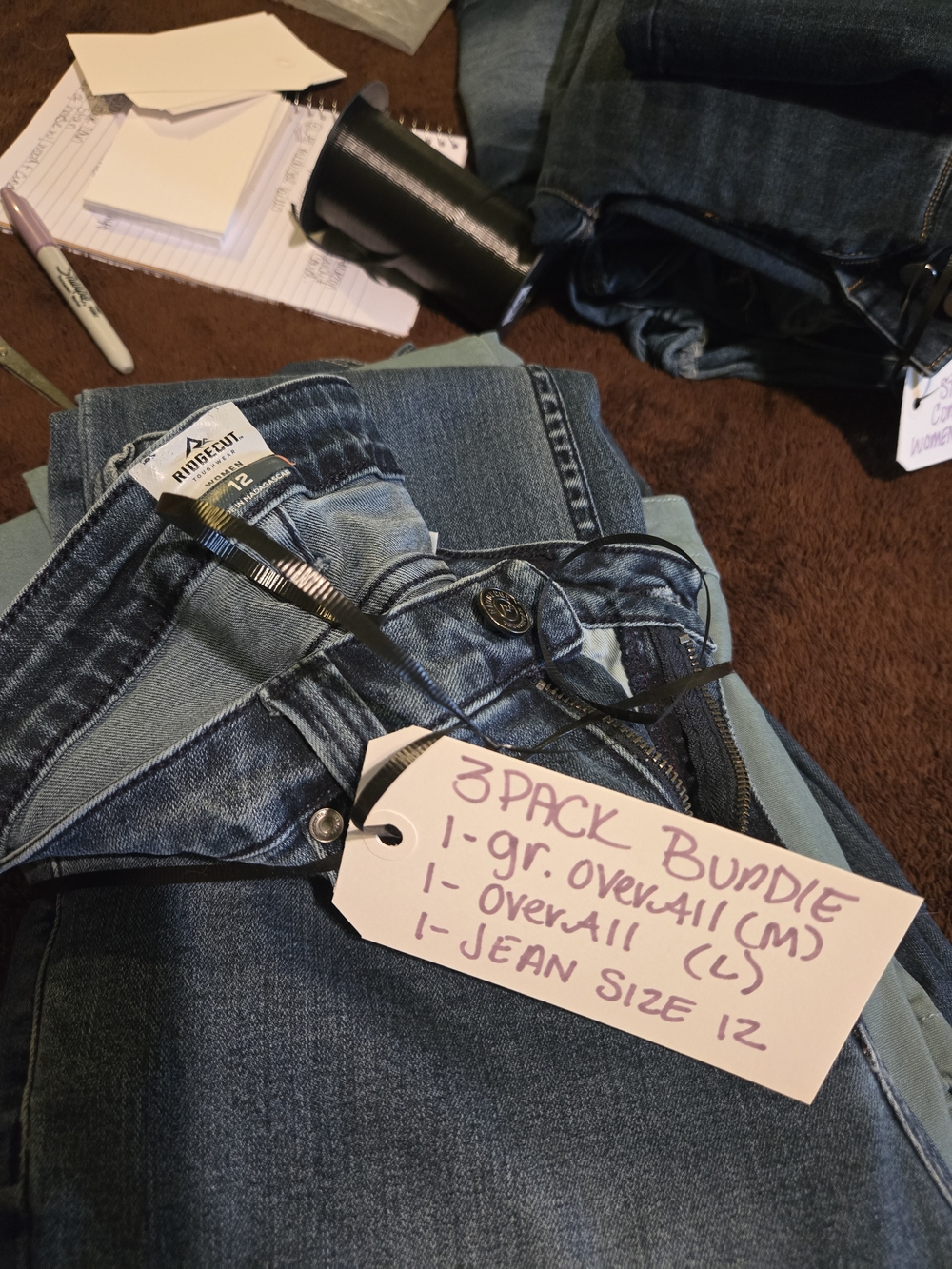 3 Pack Bundled, 1 Ridgecut Jean, 2 Pairs Overalls